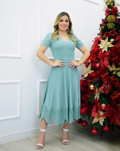 Vestido De Tricô Ludmila - Imagem 3