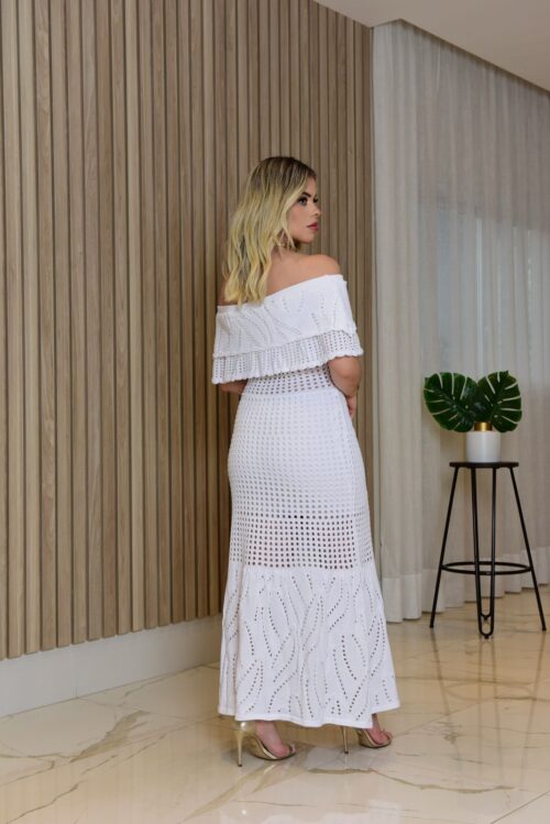 Vestido de tricô Lídia Babado Lurex - Imagem 4
