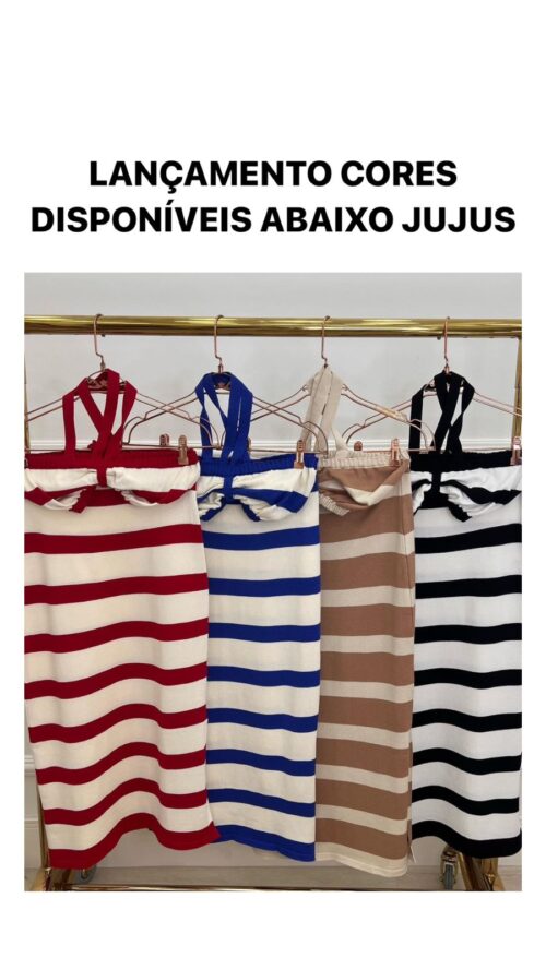 Conjunto de tricô Carla listra - Imagem 4