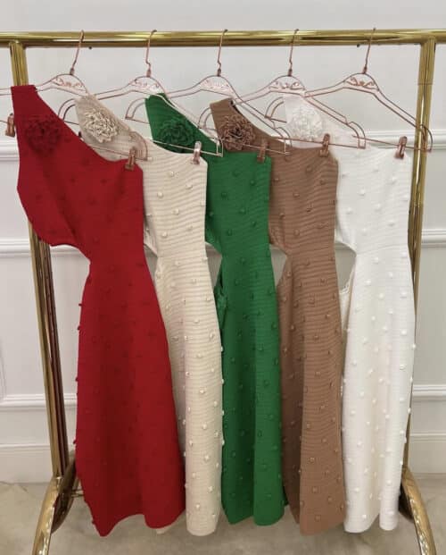 Vestido de tricô pipoca lurex - Imagem 4