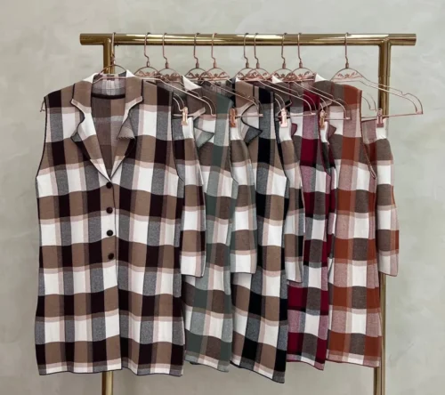 Conjunto Saia Xadrez