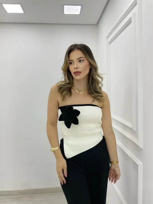 Blusa Faixa Flor - Imagem 3